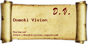 Domoki Vivien névjegykártya